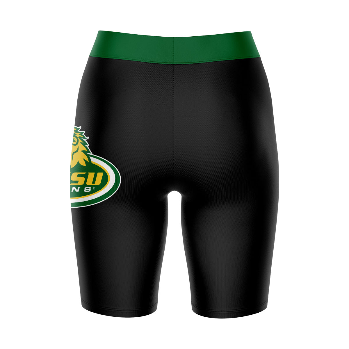 Missouri Southern Lions MSSU Vive La Fete Game Day Logo on Thigh and Waistband Black & Green Women Bike Short 9 Inseam"