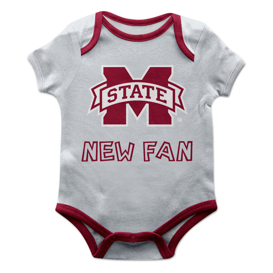 Mississippi State Bulldogs Infant Game Day Gray Short Sleeve One Piece Jumpsuit by Vive La Fete