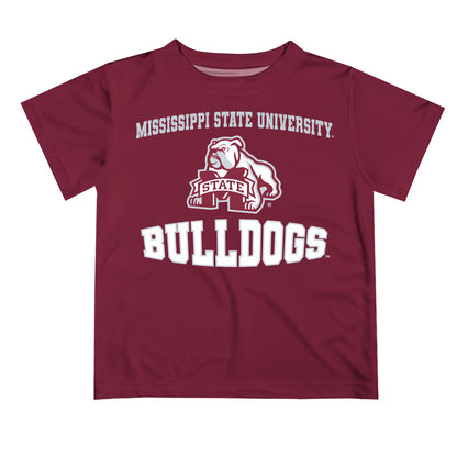 Mississippi State Bulldogs Vive La Fete Boys Game Day V3 Maroon Short Sleeve Tee Shirt