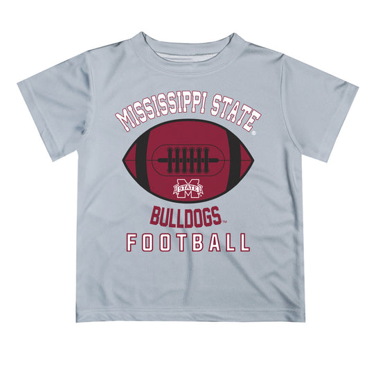 Mississippi State Bulldogs Vive La Fete Football V2 Gray Short Sleeve Tee Shirt