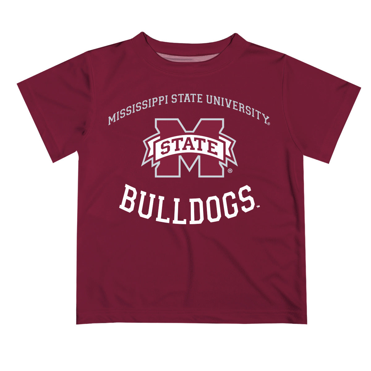 Mississippi State Bulldogs Vive La Fete Boys Game Day V1 Maroon Short Sleeve Tee Shirt