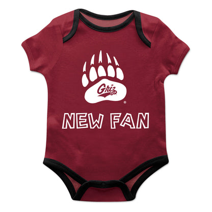 University of Montana Grizzlies Infant Game Day Maroon Short Sleeve One Piece Jumpsuit by Vive La Fete