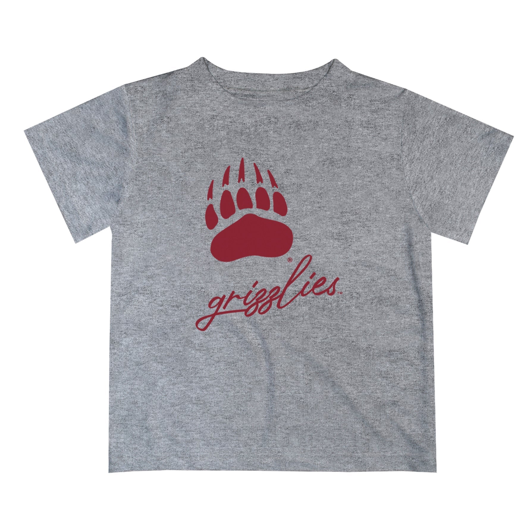 Montana Grizzlies UMT Vive La Fete Script V1 Heather Gray Short Sleeve Tee Shirt