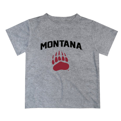 Montana Grizzlies UMT Vive La Fete Boys Game Day V2 Heather Gray Short Sleeve Tee Shirt