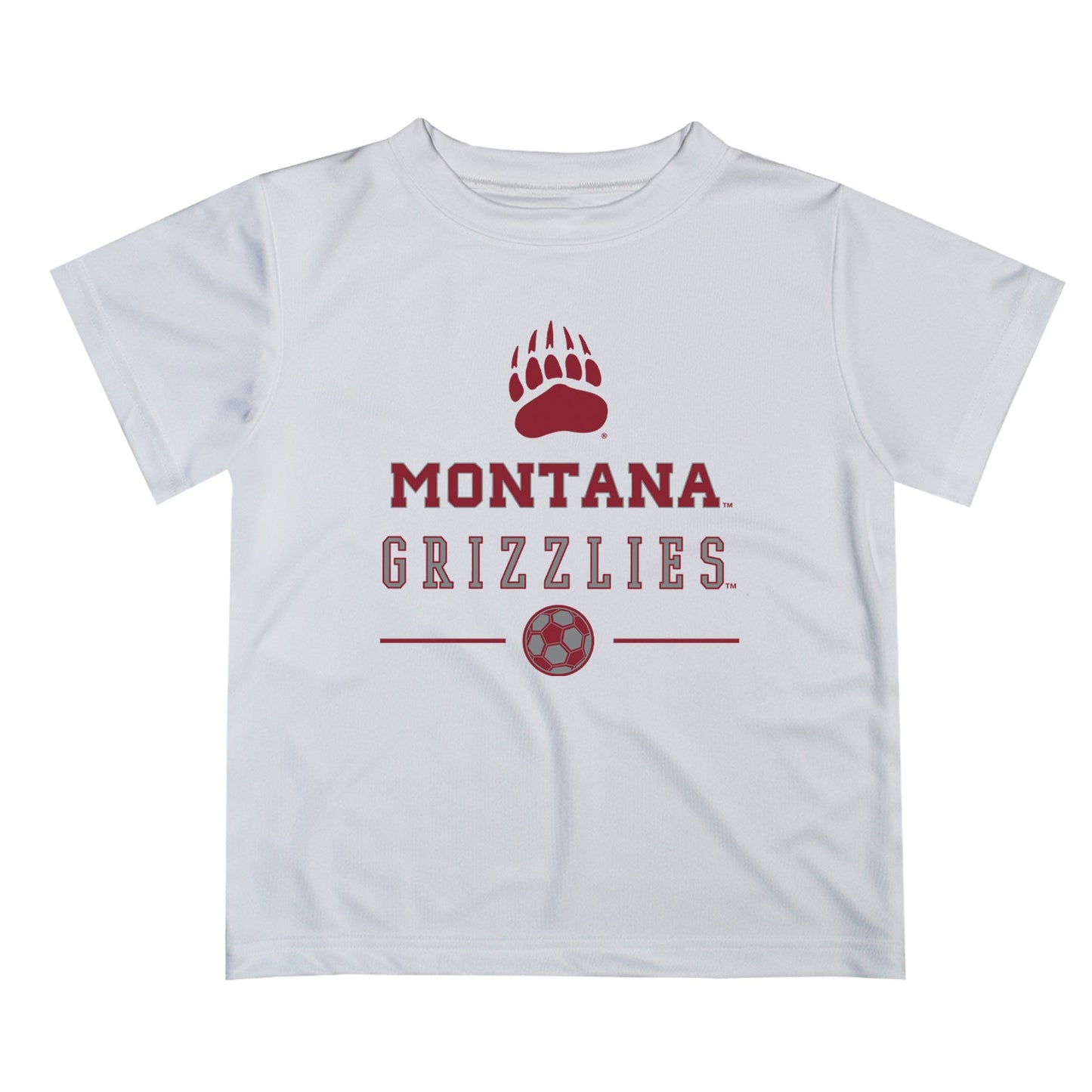 Montana Grizzlies UMT Vive La Fete Soccer V1 White Short Sleeve Tee Shirt