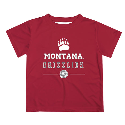Montana Grizzlies UMT Vive La Fete Soccer V1 Maroon Short Sleeve Tee Shirt