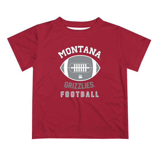 Montana Grizzlies UMT Vive La Fete Football V2 Maroon Short Sleeve Tee Shirt