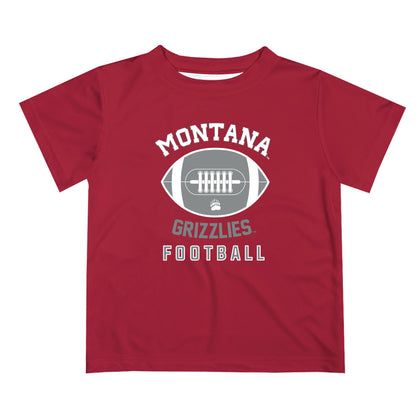 Montana Grizzlies UMT Vive La Fete Football V2 Maroon Short Sleeve Tee Shirt