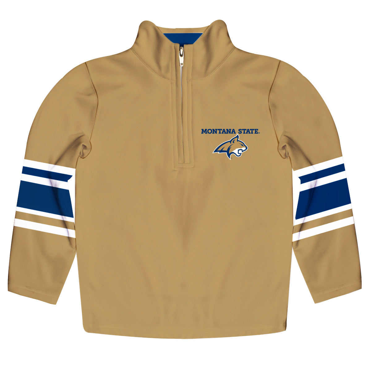 Montana State Bobcats Game Day Gold Quarter Zip Pullover for Infants Toddlers by Vive La Fete