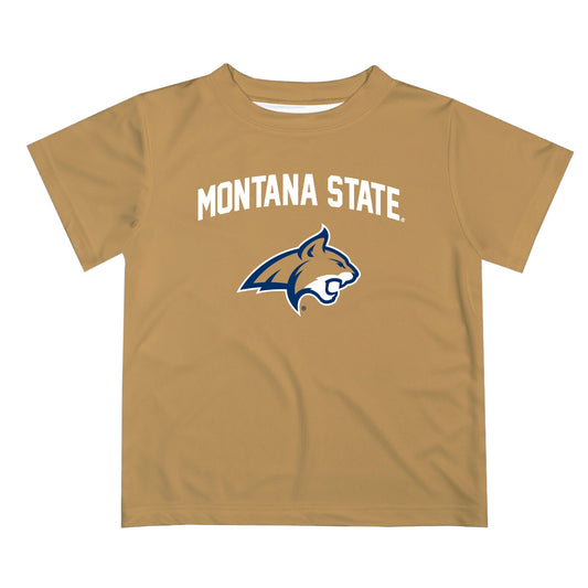 Montana State Bobcats Vive La Fete Boys Game Day V2 Gold Short Sleeve Tee Shirt