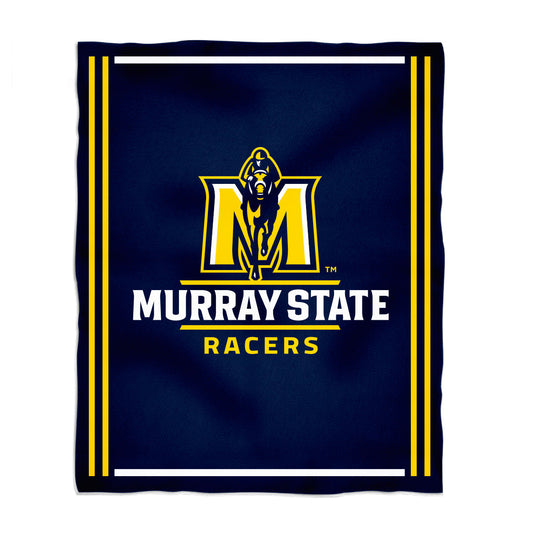 Murray State Racers Kids Game Day Navy Plush Soft Minky Blanket 36 x 48 Mascot