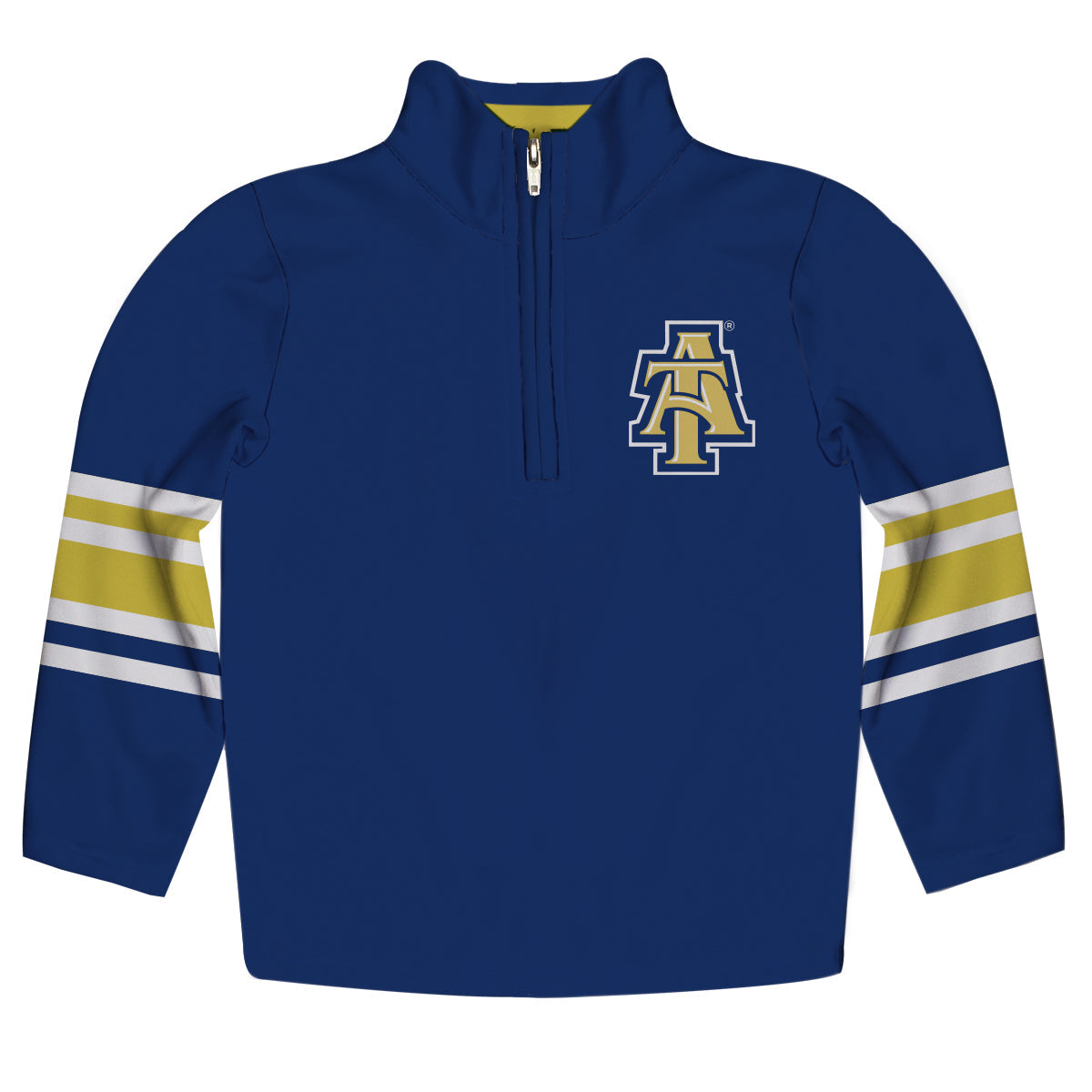 North Carolina A&T Aggies Game Day Gold Quarter Zip Pullover for Infants Toddlers by Vive La Fete