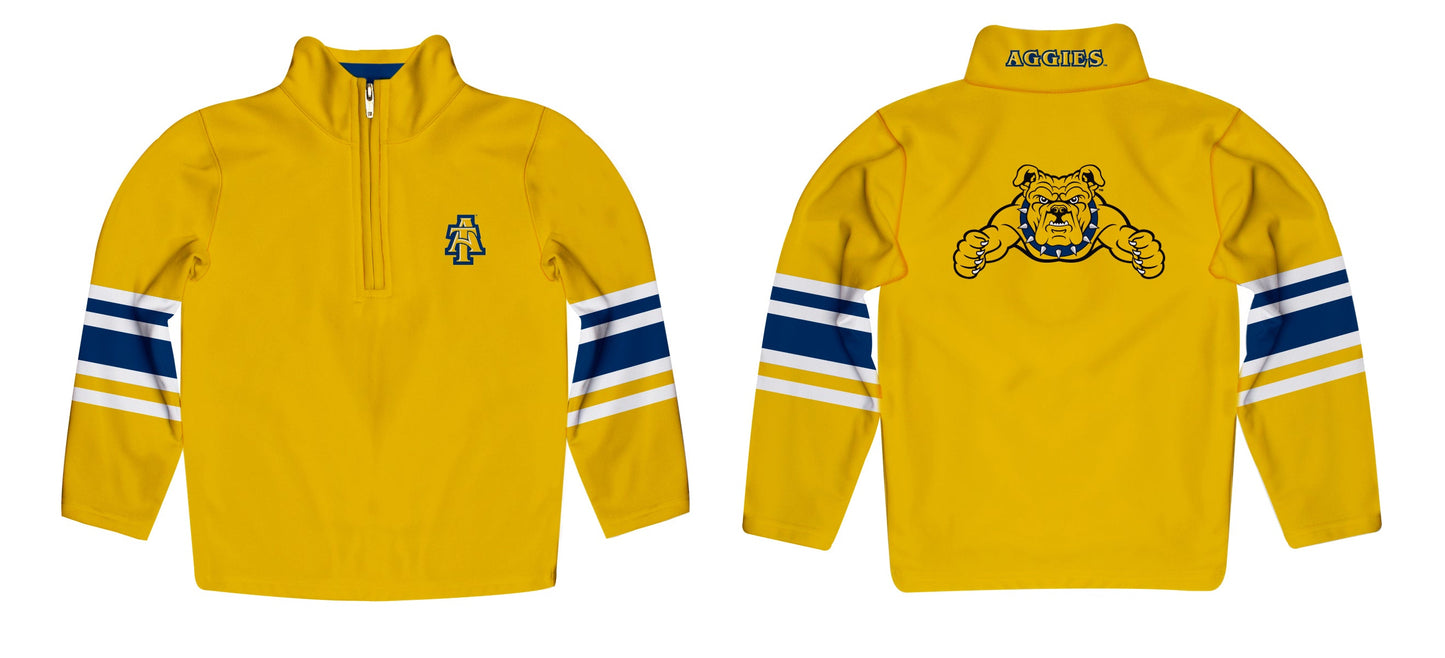 North Carolina A&T Aggies Game Day Gold Quarter Zip Pullover for Infants Toddlers by Vive La Fete
