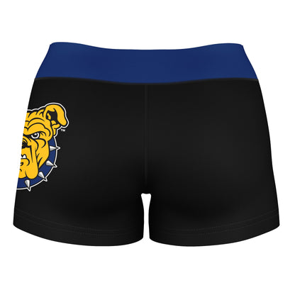 North Carolina A&T Aggies Vive La Fete Logo on Thigh & Waistband Black Blue Women Yoga Booty Workout Shorts 3.75 Inseam - Vive La F̻te - Online Apparel Store