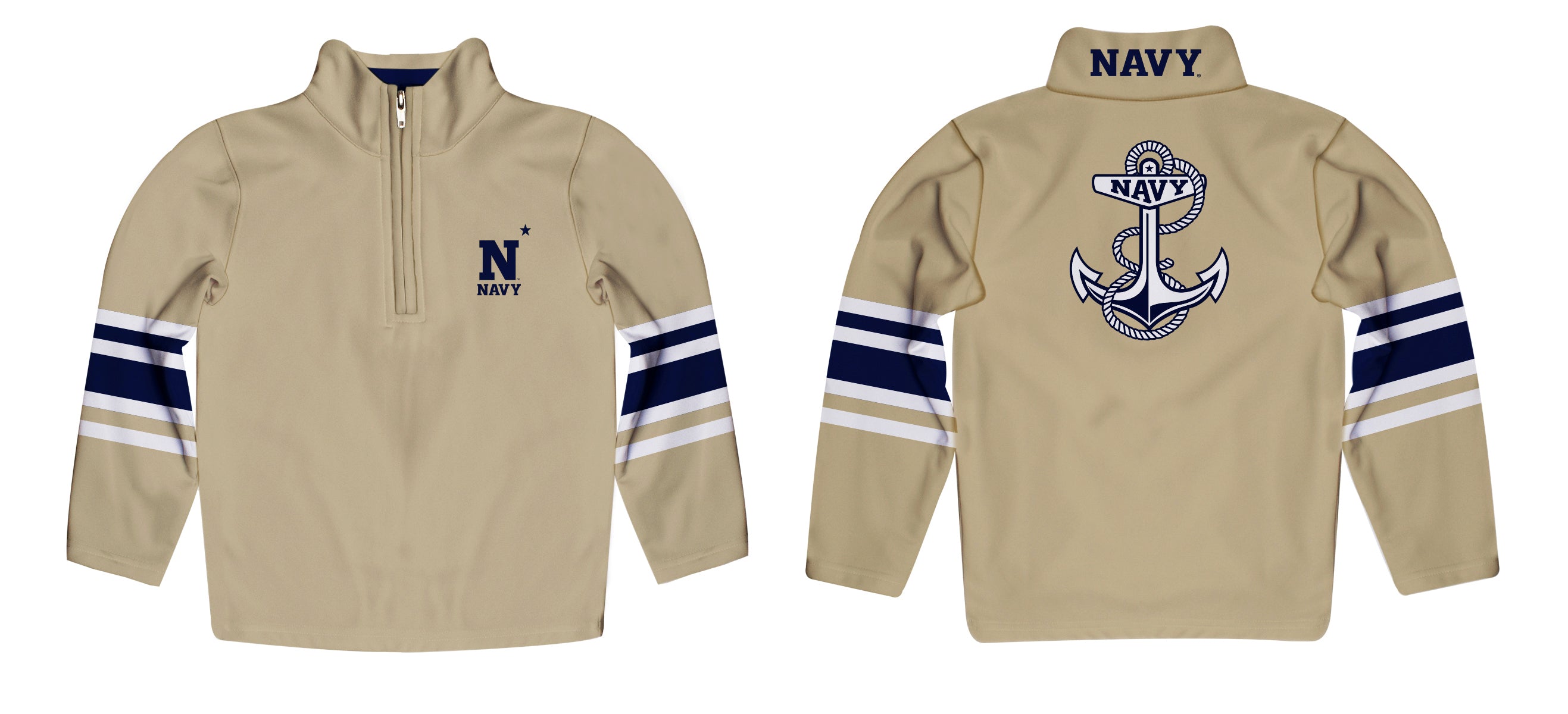 US Naval Academy Midshipmen Game Day Gold Quarter Zip Pullover Sweatshirt  for Toddlers and Youth