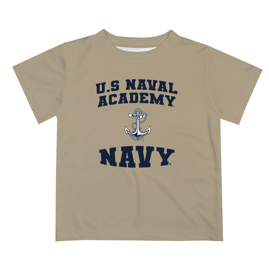 US Naval Academy Midshipmen Vive La Fete Boys Game Day V3 Gold Short Sleeve Tee Shirt