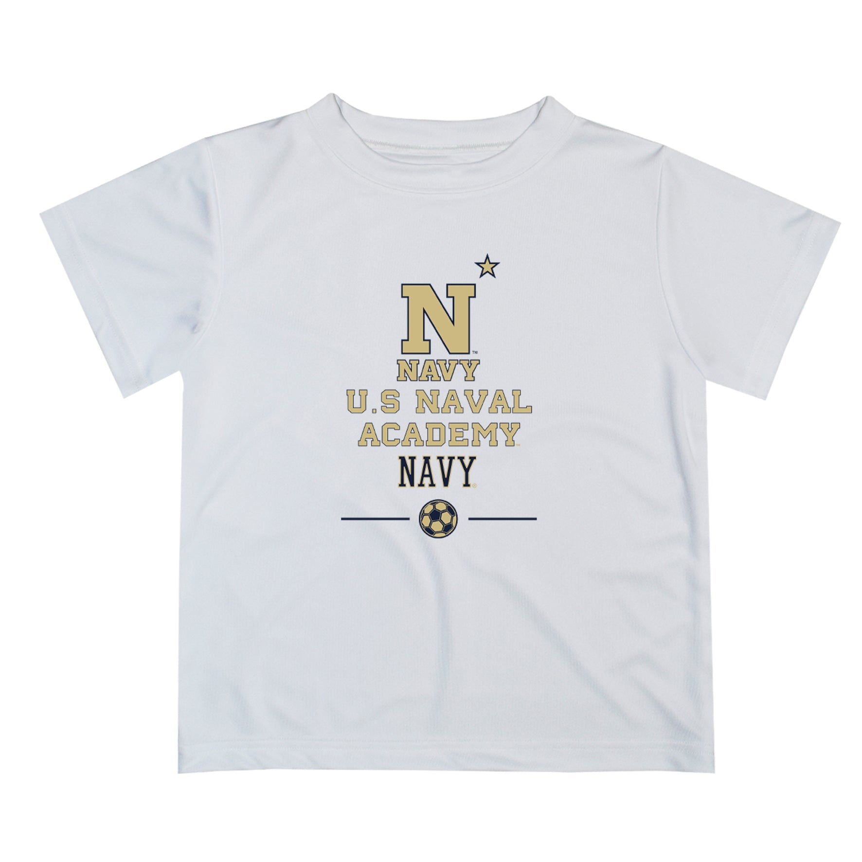 US Naval Academy Midshipmen Vive La Fete Soccer V1 White Short Sleeve Tee Shirt