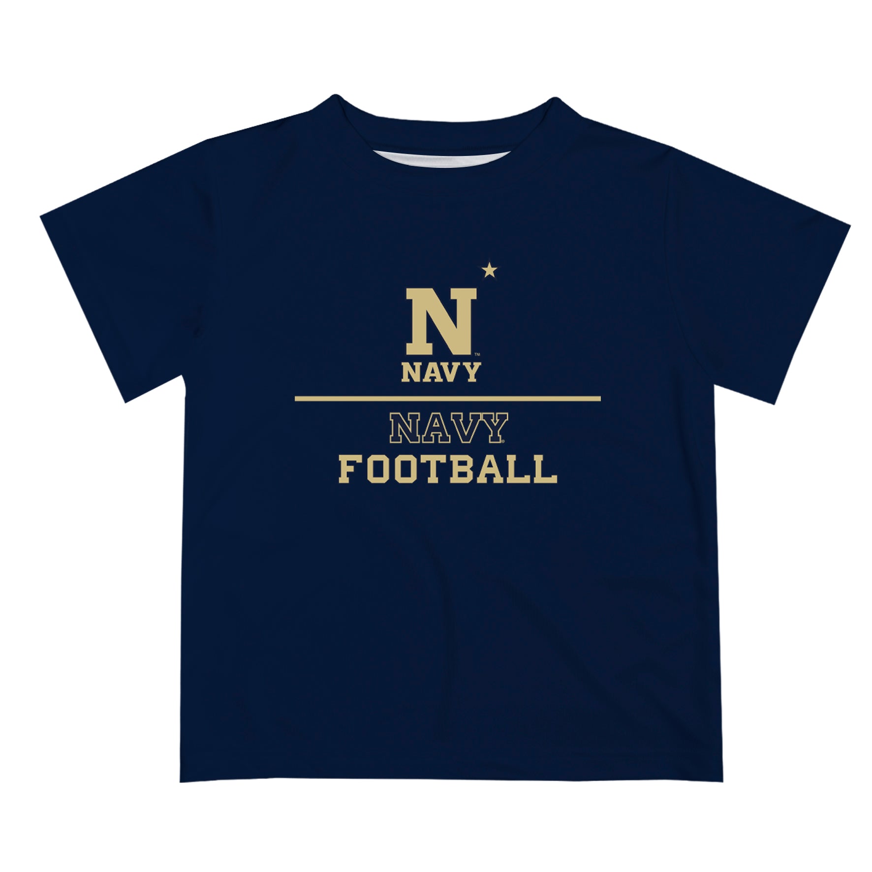 US Naval Academy Midshipmen Vive La Fete Football V1 Navy Short Sleeve Tee Shirt