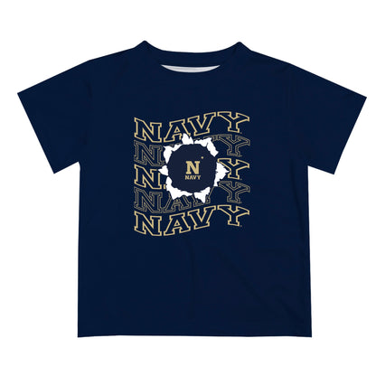 US Naval Academy Midshipmen Vive La Fete  Navy Art V1 Short Sleeve Tee Shirt