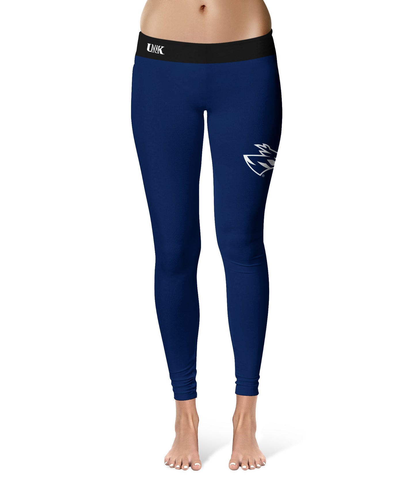 Nebraska-Kearney Lopers UNK Vive La Fete Game Day Collegiate Logo on Thigh Blue Women Yoga Leggings 2.5 Waist Tights