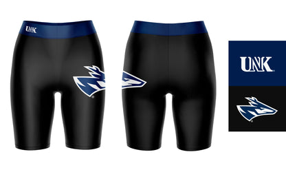 Nebraska-Kearney Lopers Vive La Fete Game Day Logo on Thigh and Waistband Black and Blue Women Bike Short 9 Inseam