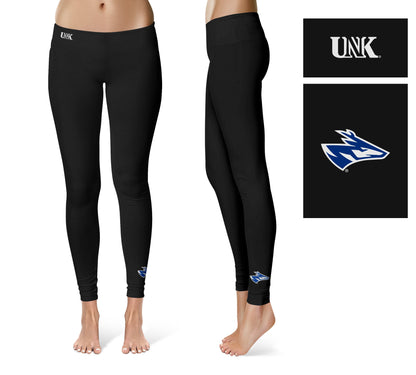 Nebraska-Kearney Lopers UNK Vive La Fete Game Day Collegiate Logo at Ankle Women Black Yoga Leggings 2.5 Waist Tights