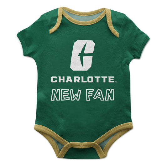 UNC Charlotte 49ers Infant Green Short Sleeve One Piece Jumpsuit by Vive La Fete