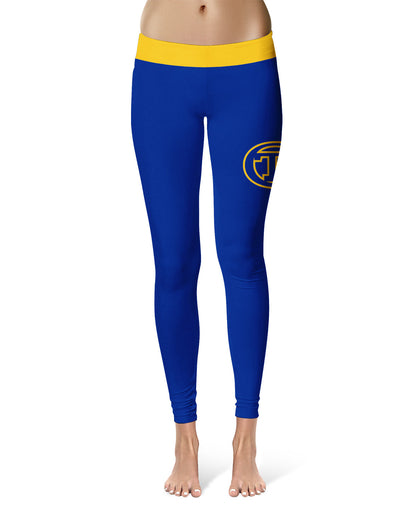 City Tech Yellow Jackets NYCCT Vive La Fete Game Day Collegiate Logo on Thigh Gold Women Yoga Leggings 2.5 Waist Tights"