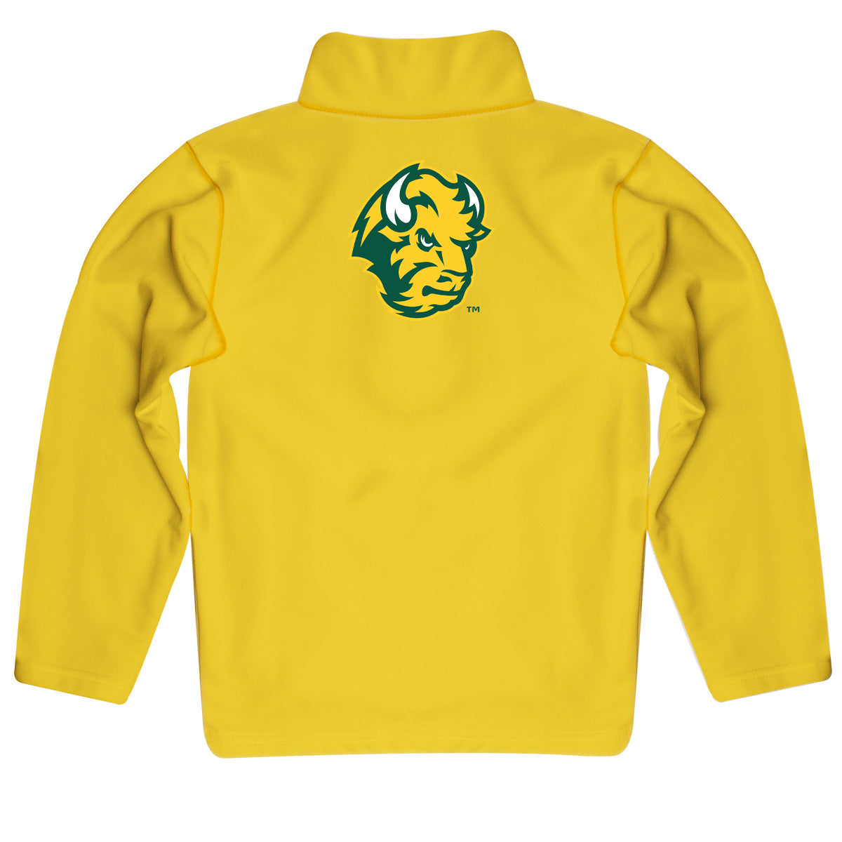 North Dakota Bison Game Day Solid Yellow Quarter Zip Pullover for Infants Toddlers by Vive La Fete
