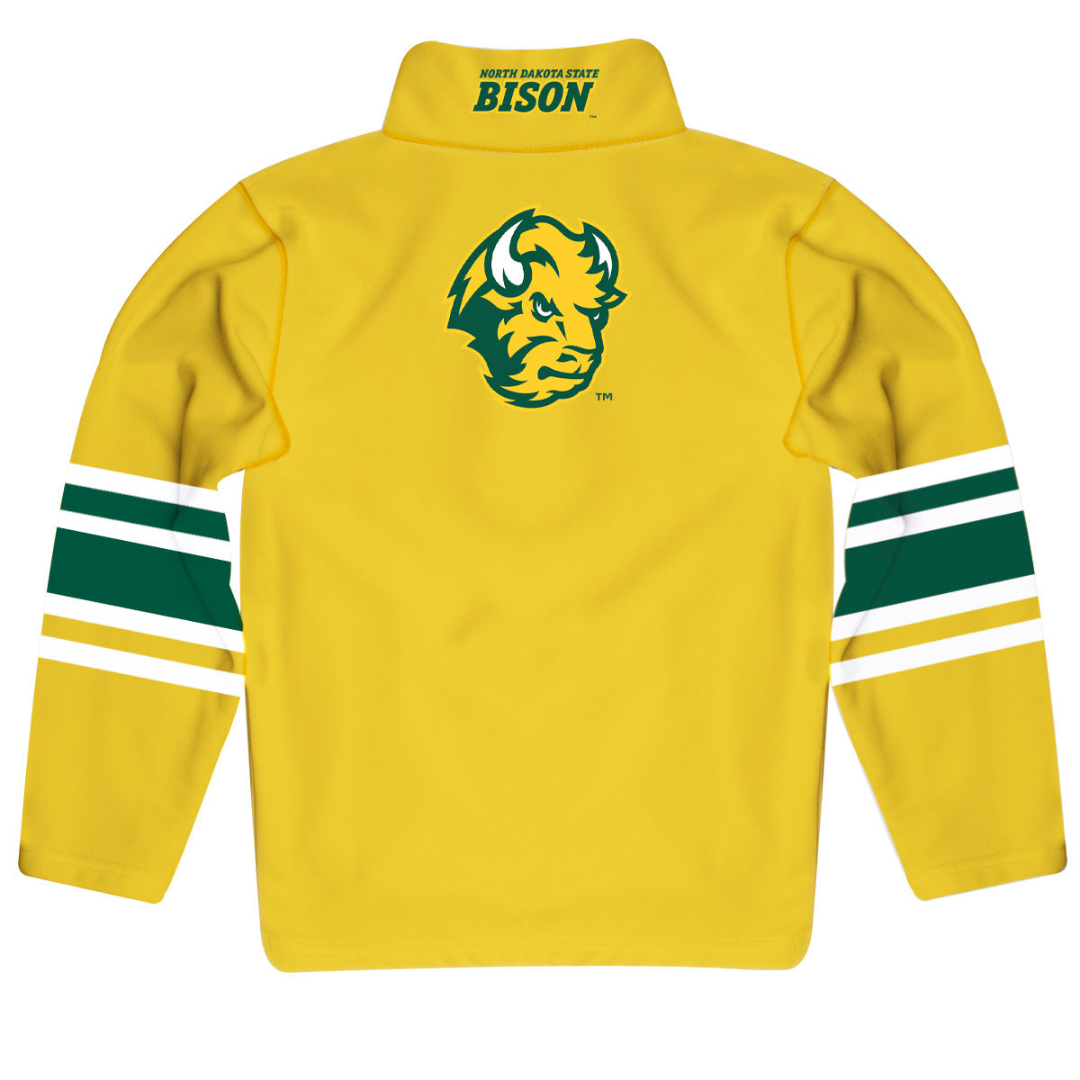 North Dakota Bison Game Day Yellow Quarter Zip Pullover for Infants Toddlers by Vive La Fete