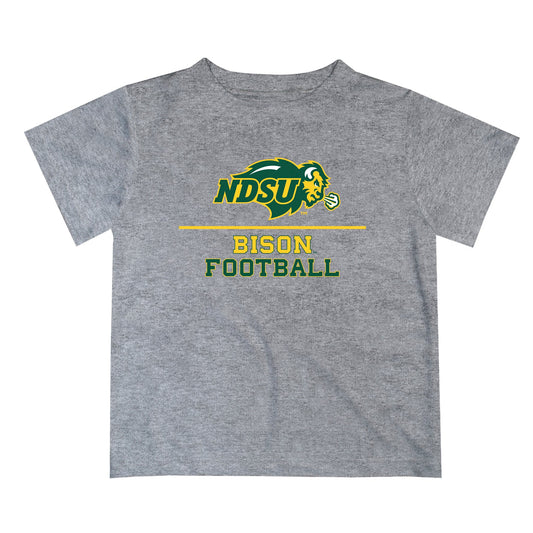 North Dakota Bison Vive La Fete Football V1 Gray Short Sleeve Tee Shirt