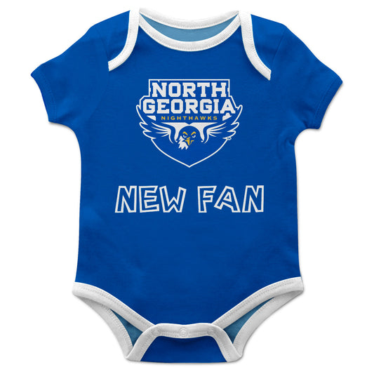 North Georgia Nighthawks Infant Game Day Blue Short Sleeve One Piece Jumpsuit New Fan Mascot Bodysuit by Vive La Fete