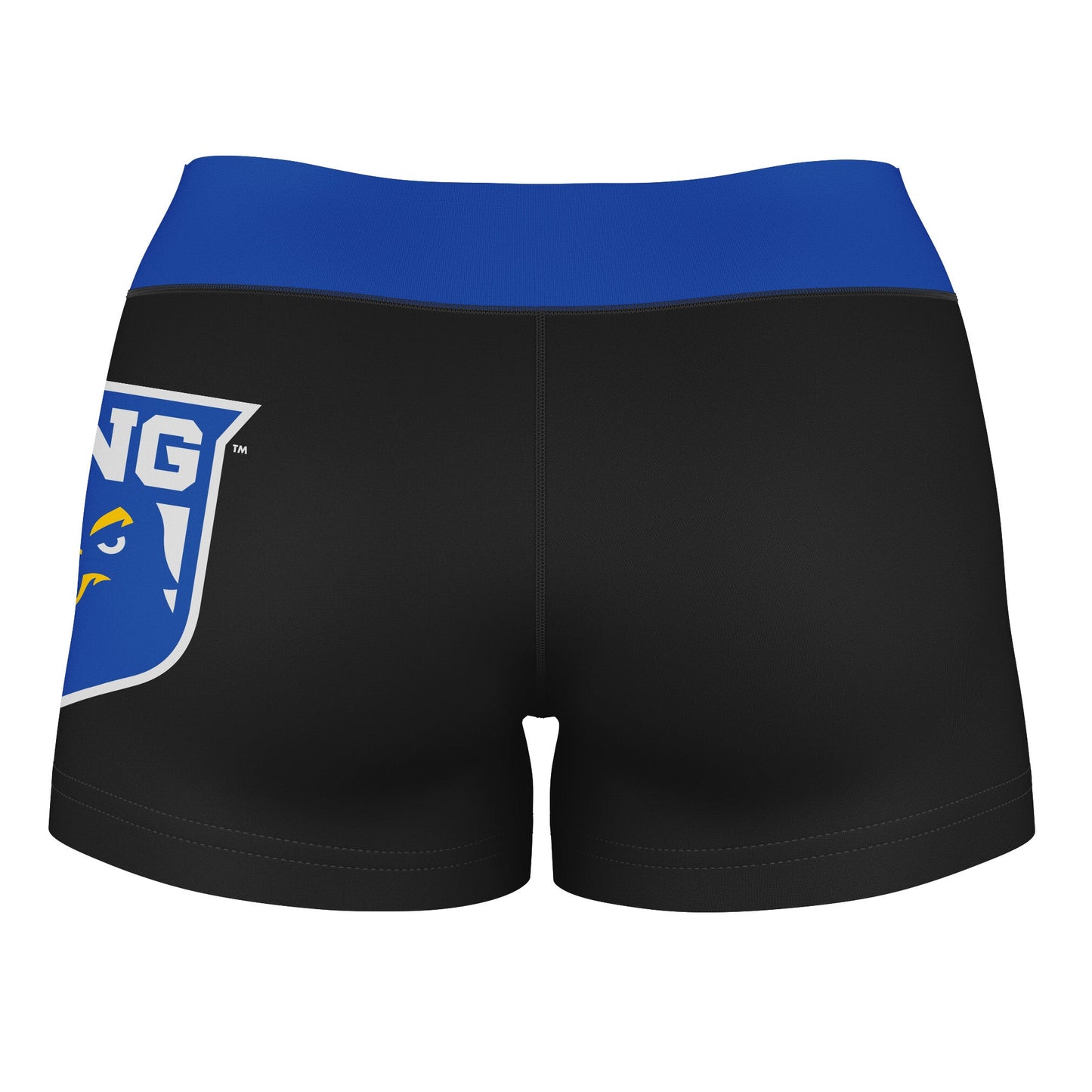 UNG Nighthawks Vive La Fete Logo on Thigh & Waistband Black & Blue Women Yoga Booty Workout Shorts 3.75 Inseam" - Vive La F̻te - Online Apparel Store