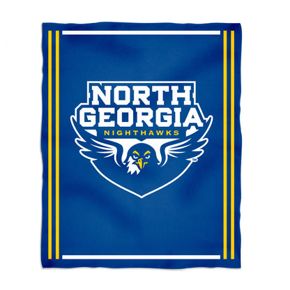 North Georgia Nighthawks Kids Game Day Blue Plush Soft Minky Blanket 36 x 48 Mascot