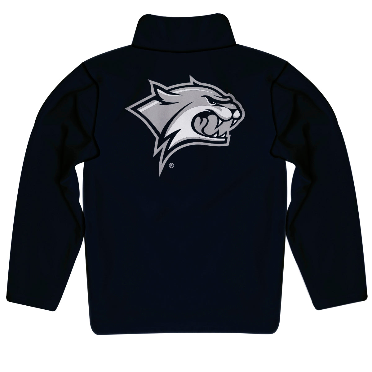 New Hampshire Wildcats UNH Game Day Solid Gray Quarter Zip Pullover for Infants Toddlers by Vive La Fete