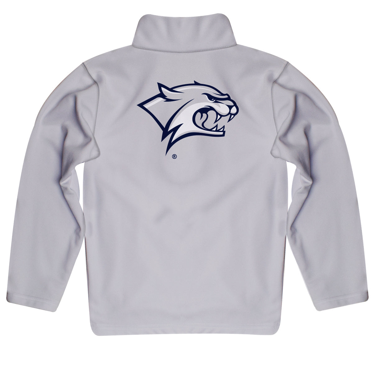 New Hampshire Wildcats UNH Game Day Solid Gray Quarter Zip Pullover for Infants Toddlers by Vive La Fete