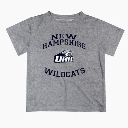 New Hampshire Wildcats UNH Vive La Fete Boys Game Day V1 Heather Gray Short Sleeve Tee Shirt
