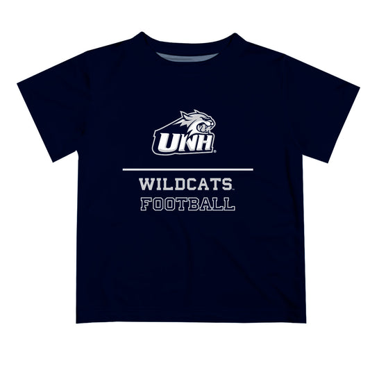Mouseover Image, New Hampshire Wildcats UNH Vive La Fete Football V1 Gray Short Sleeve Tee Shirt