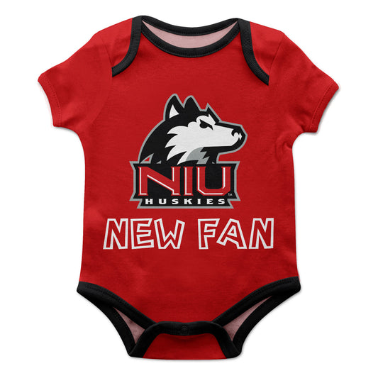 Northern Illinois Huskies Infant Game Day Red Short Sleeve One Piece Jumpsuit by Vive La Fete