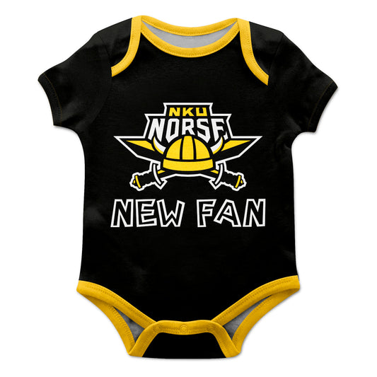 Northern Kentucky Norse Infant Game Day Black Short Sleeve One Piece Jumpsuit New Fan Logo Bodysuit by Vive La Fete