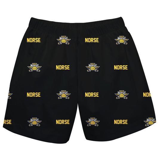 Northern Kentucky Norse Boys Game Day Elastic Waist Classic Play Black Pull On Shorts