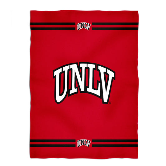 UNLV Rebels Game Day Soft Premium Fleece Red Throw Blanket 40 x 58 Mascot and Stripes