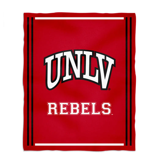 UNLV Rebels Kids Game Day Red Plush Soft Minky Blanket 36 x 48 Mascot