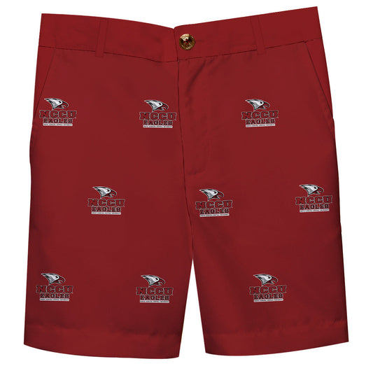 NCCU Eagles Boys Game Day Maroon Structured Shorts