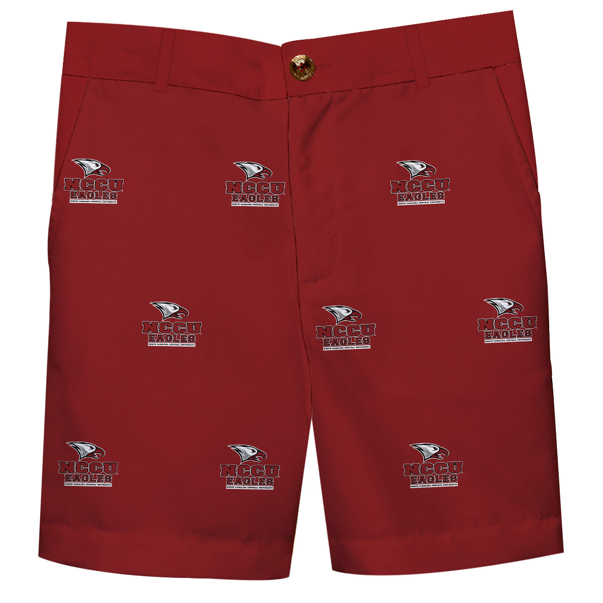 NCCU Eagles Boys Game Day Maroon Structured Shorts