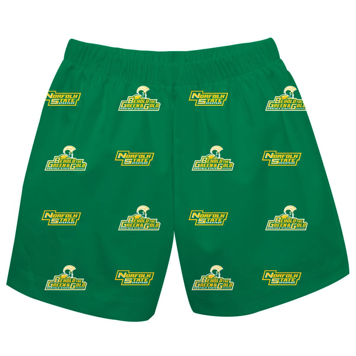 Norfolk State Spartans Boys Game Day Elastic Waist Classic Play Green Pull On Shorts