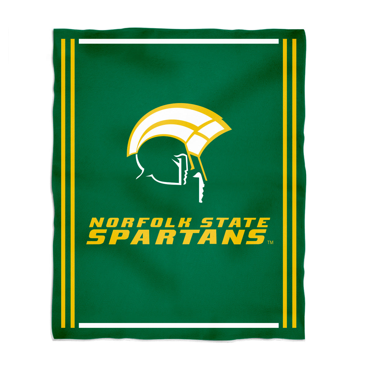 Norfolk State Spartans Kids Game Day Green Plush Soft Minky Blanket 36 x 48 Mascot