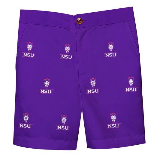 Northwestern State Demons Boys Game Day Purple Structured Shorts