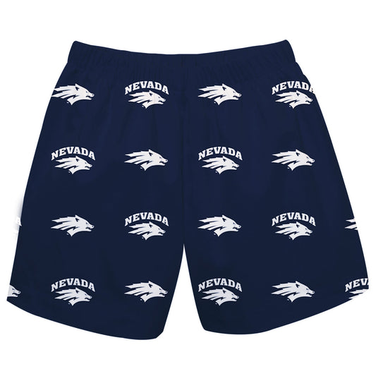 University of Nevada, Reno Wolfpack Boys Game Day Elastic Waist Classic Play Navy Pull On Shorts