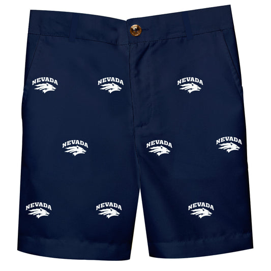 Nevada Wolfpack UNR Boys Game Day Navy Structured Shorts